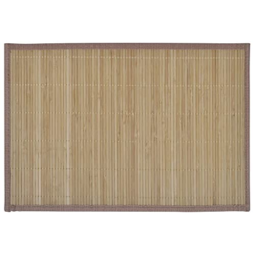 Tischsets, 6 X Braun Tischmatte Platzmatte Set Platzdeckchen aus Bambus für zu Hause und Restaurant, 30 x 45 cm von lyrlody