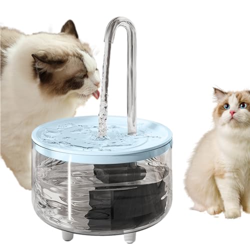 macto Batterie-Katzenbrunnen, Kabelloser Wasser-Katzenbrunnen, Einfach Zu Bedienender Katzenwasserspender Und Haustierzubehör Für Trinkwasser, Drinnen, Draußen, Katzen Und Hunde von macto