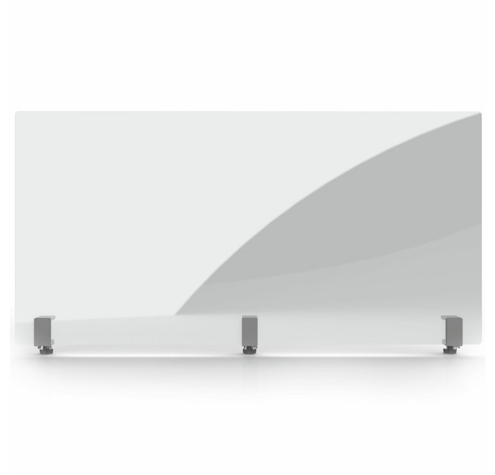 magnetoplan® Paravent Hygienewand für Theken - 120x60cm - Transparent - Acryl - Klammern (1 St) von magnetoplan®