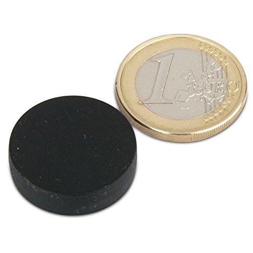 Magnet mit Kunststoffmantel (magnets4you) Neodym-Magnet Ø 22,0 x 6,0 mm |Schwarz | Haftkraft: 4,1kg | wasserdichter Magnet, geeignet für den Außenbereicht, rostfreie Magnetscheibe von magnets4you