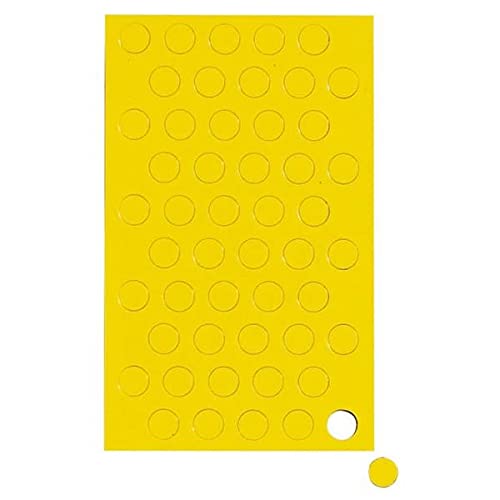 Magnetsymbole Kreis | Farbe: Gelb | Ø 10mm | 50 Symbole pro Bogen | perfekt zum planen oder markieren auf Whiteboards und Magnettafeln von magnets4you
