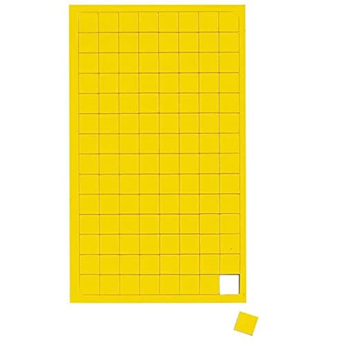 Magnetsymbole Quadrat | Farbe: Gelb | 10x10mm | 112 Symbole pro Bogen | perfekt zum planen oder markieren auf Whiteboards und Magnettafeln von magnets4you