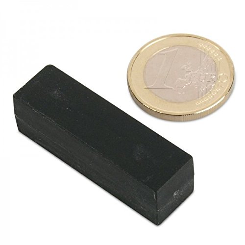 Neodym Magnet 40,0x12,0x12,0 mm mit Kunststoffmantel-schwarz, wasserdichter Magnet, geeignet für den Außenbereicht, rostfrei, Blockmagnet von magnets4you