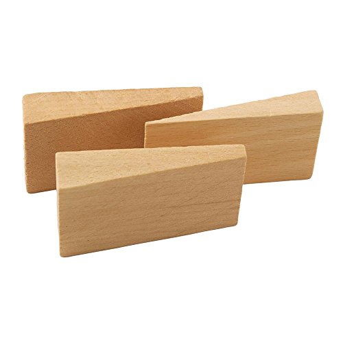 Holzkeile aus Hartholz Stärke 8 - 15 mm 5 x 3 cm 10 Stück von NiNeKa