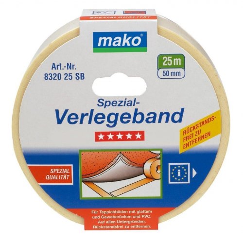 Mako Spezial-Verlegeband wieder aufnehmbar in 50 mm x 10 m von mako GmbH