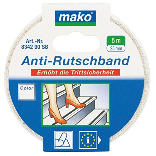 Anti-Rutschband 5 m Farbe Schwarz Selbsklebend von mako