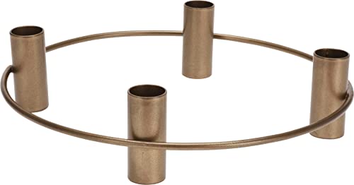 Kerzenhalter Circle für 4 Stabkerzen - Adventskranz Alternative Scandi Design Bronze von matrasa