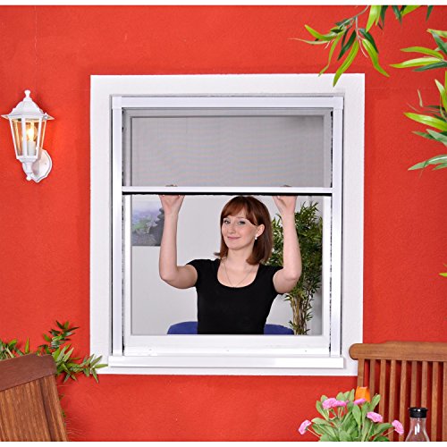 Slim Rollo - Fliegengitter für Fenster als Rollo - Insektenschutzrollo Fliegengitterrollo Smart - 130 x 160 cm (anthrazit) von matrasa