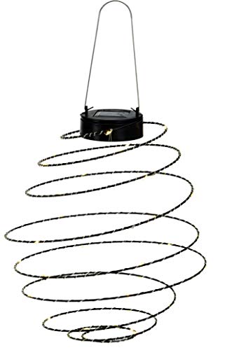 matrasa Solar Beleuchtung Bienennest - Spirale Solarlampe Lampion Alternative - 40 LED - Gartenbeleuchtung schwarz von matrasa
