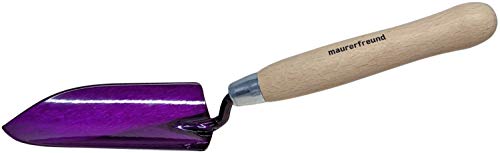 Blumenkelle Purple-Edition | extra Langer Griff aus Buchenholz | hochwertiger Kohlenstoffstahl | 270 Gramm | Gartenwerkzeug | maurerfreund | Made in Germany von maurerfreund