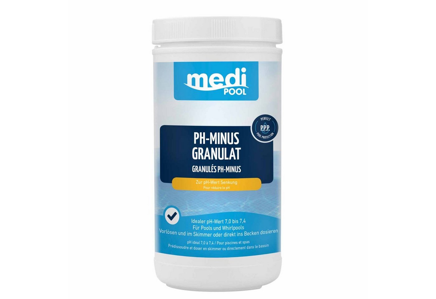 mediPOOL Poolpflege mediPOOL pH-Minus Granulat - pH Senker, pH Regulator, Wasserpflege, (Kein Set) von mediPOOL