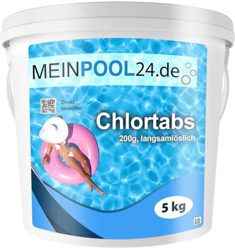 5 kg MEINPOOL24.DE Chlortabs 200 g langsamlöslich organisch von meinpool24.de