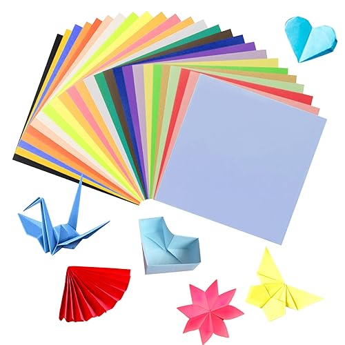 Origami Papier 15x15cm 300 Blatt 20 Farben Buntes Papier 70 g/m²Faltpapier Quadratisch Doppelseitiges Origami Papier Kinder für Schule Familie Diy Kunst Und Bastelprojekte von mellystore