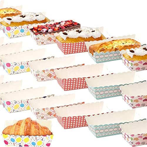 mengger 200 Stück Einweg mini kuchenformen Papierbackform set muffin kuchenform aus papier Muffinförmchen Backformen Kastenformen Brot Muffins 2 verschiedene Größen Trüffelförmchen Cupcake Deko von mengger