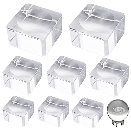 mengger 8Pcs Kristallkugel Ständer Glaskugel Standplatz wahrsagerkugel Fotografie Kugel Modell Halter Unterseiten mit der Wölbung konkav für Anzeige 2,5 x 2,5 3 x 3 3,5 x 3,5 von mengger