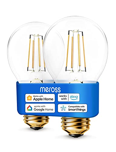 meross Smart WLAN Glühbirne funktioniert mit Apple HomeKit Wifi Lampe LED Mehrfarbige Dimmbare Glühbirne kompatibel mit Siri, Alexa, Google Home und SmartThings von meross