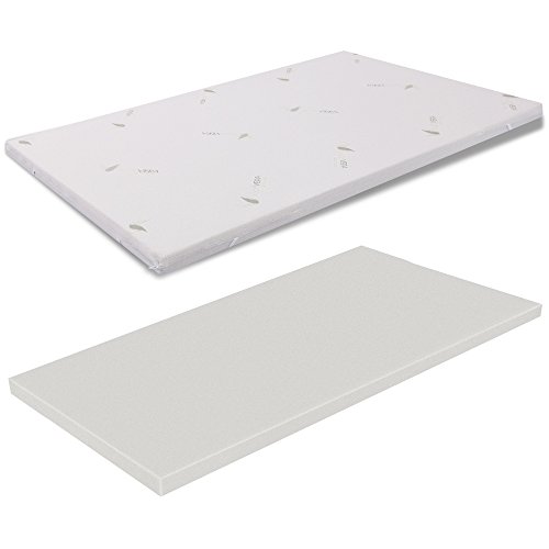 Topper aus Memory Foam 130x190 - Höhe 5 cm, Abziehba, Aloe Vera, Medizinprodukt von miasuite i sogni italiani