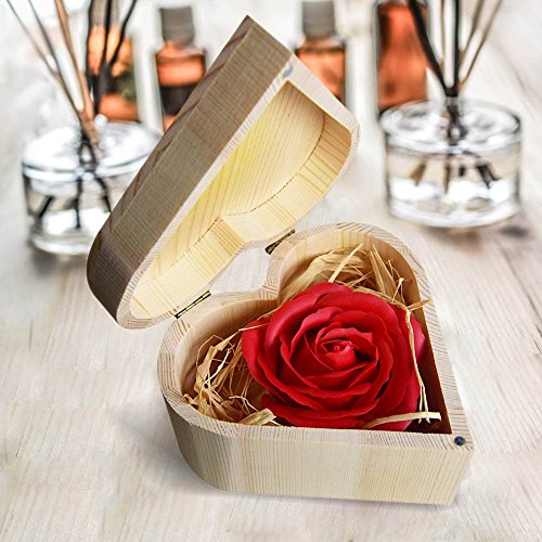 Red Soap Rose Heart Box (04469) von mikamax