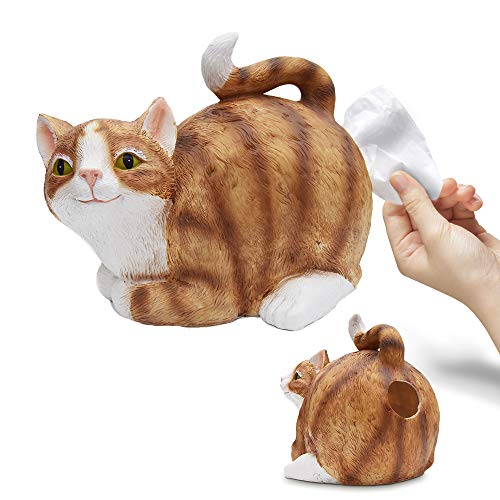mikamax - Cat Tissue Holder - Katzenpapierhalter - Taschentuchbox - Taschentuchhalter - 30 x 23 x 23 cm - Cat Lover Gadgets - katzen geschenke von mikamax