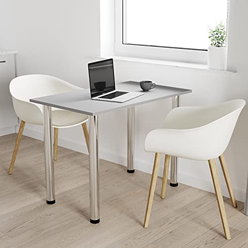 mikon 70x50 | Esszimmertisch - Esstisch - Tisch mit Chrombeinen - Küchentisch - Bürotisch | Light Graphite von AKKE