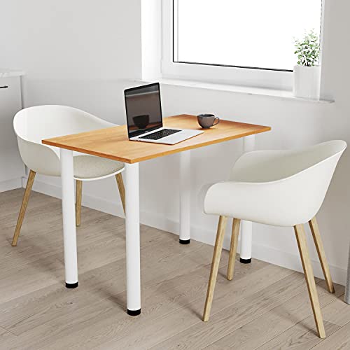 AKKE 70x50 | Esszimmertisch - Esstisch - Tisch mit weißen Beinen - Küchentisch - Bürotisch | Erle von AKKE