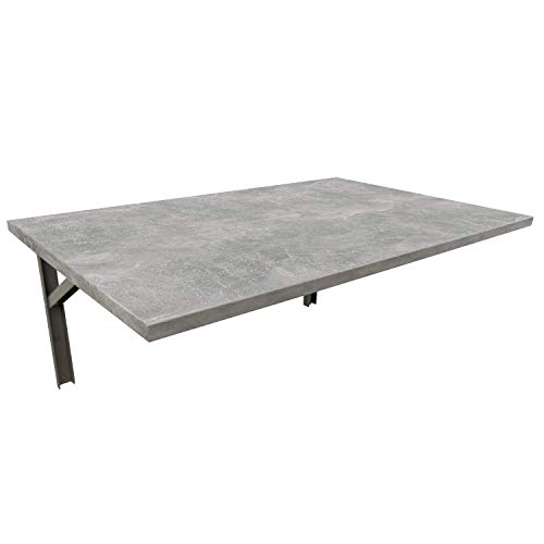 mikon 100x60 Wandtisch Wandklapptisch Küchentisch Schreibtisch Esstisch Klapptisch Esstisch Wandtisch Küchentisch Schreibtisch Kinderschreibtisch Bartisch Computertisch | Beton von mikon