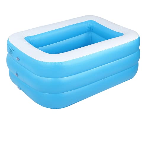 minifinker Planschbecken, aufblasbare Badewanne aus PVC-Material Kostengünstig für für den Außenbereich(Blau) von minifinker