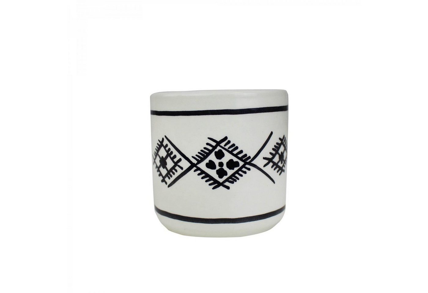mitienda Tasse Tasse Nabeul aus Keramik weiß handbemalt, Tunesien von mitienda