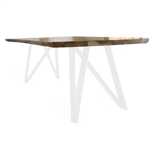 modern LOFT art Tischbeine Weiß - Metall Spider - 2X Tischgestell Flachstahl 100x10 mm - DIY Tischkufen für Wohnzimmertisch, Esstisch - Breite 90 cm, Höhe 72 cm von modern LOFT art