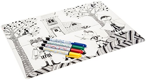 modern-twist 2.702 Ausmal-Tischset Versteckspiel Hide & Seek, Geschenk-Set inklusive 4 Filzstifte von modern-twist