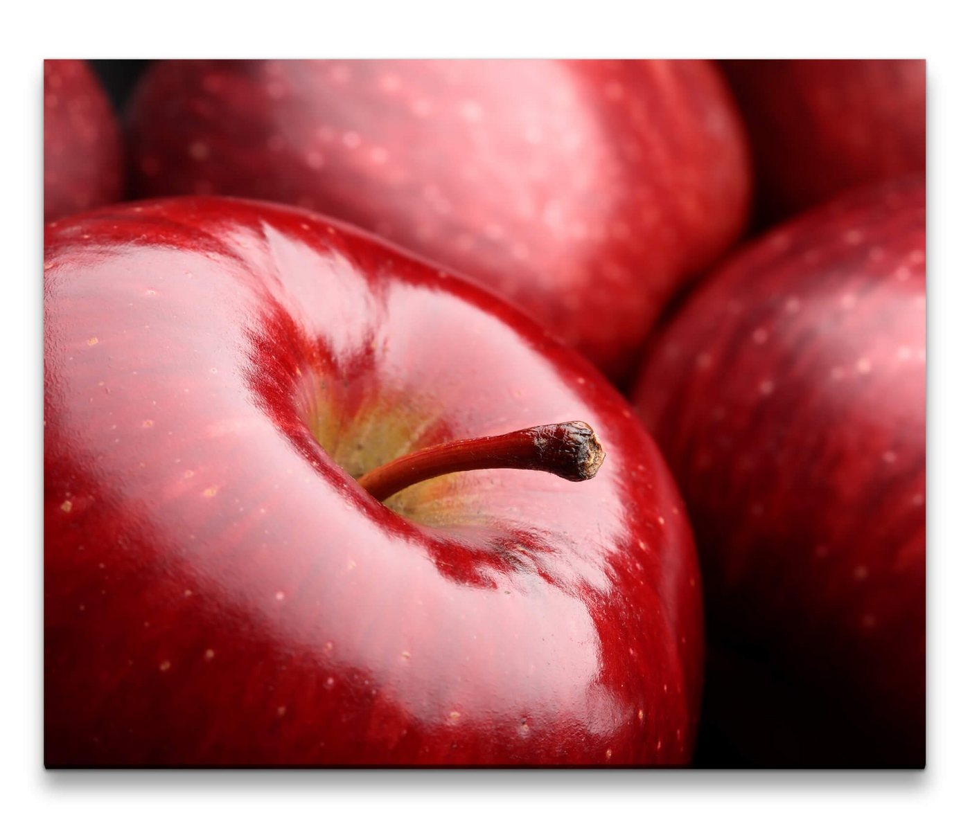 möbel-direkt.de Leinwandbild Bilder XXL rote glänzende Äpfel Wandbild auf Leinwand von möbel-direkt.de