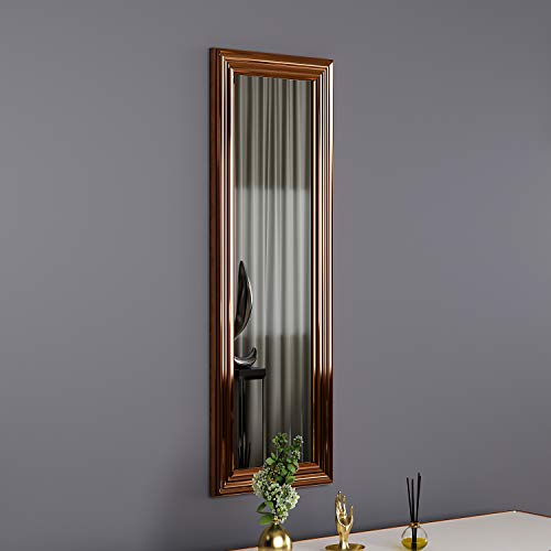 moebel17 5972 Boos Spiegel Wandspiegel Badspiegel Flurspiegel Kosmetikspiegel, Kunststoffrahmen, Bronze, modern, 30 x 90 x 2,4 cm von moebel17
