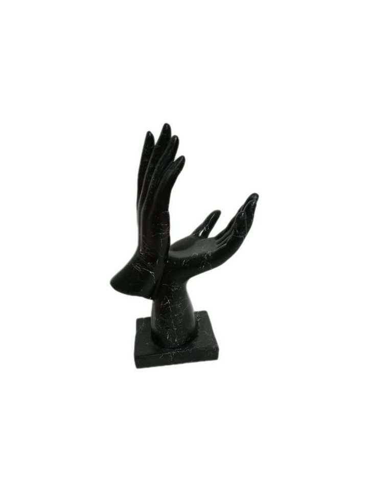moebel17 Dekofigur Skulptur 2 Hände Schwarz Marmoroptik, Dekofigur aus Polyresin von moebel17