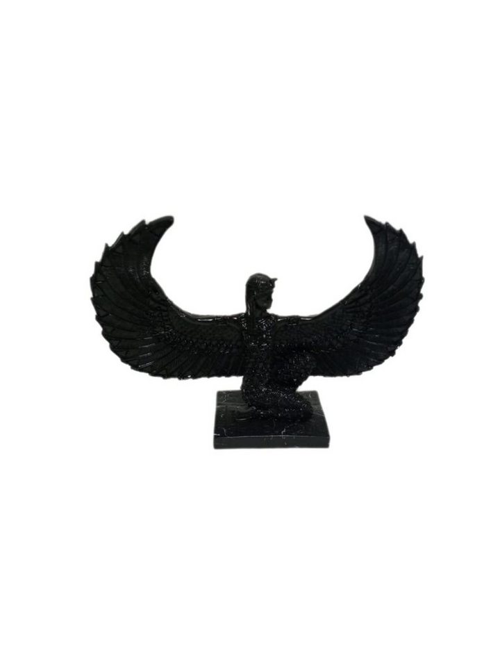 moebel17 Dekofigur Skulptur Frau mit Flügel Schwarz Marmoroptik, Dekofigur aus Polyresin von moebel17