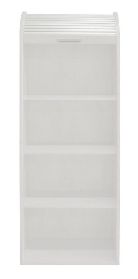 möbelando Jalousieschrank Jalousieschrank (BxHxT: 69x192x44 cm) in weiß matt lack / weiß mit 2 Einlegeböden von möbelando