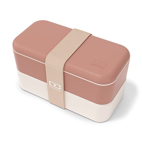 monbento - Bento Box MB Original Moka mit Fächer Made in France - Auslaufsicher - Lunch Box Perfekt für Büro/Meal Prep/Schule - BPA Frei - Brotdose Lebensmittelbehälter - Rosa von monbento