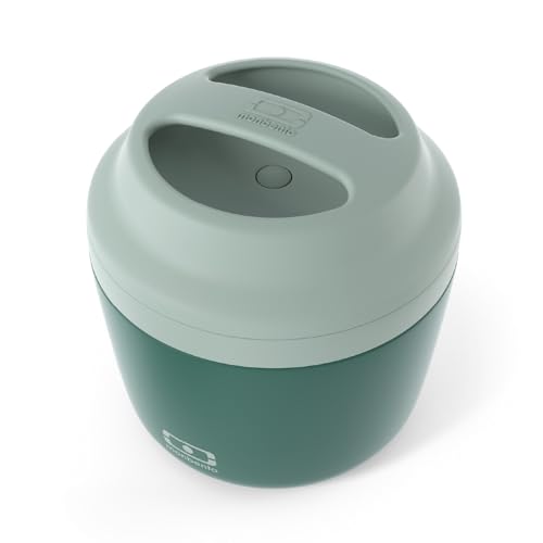 monbento Bento Lunchbox MB Element grün zweifarbig – Thermo-Lunchbox, hält Mahlzeiten warm / kalt – Lunchbox ohne BPA – langlebig und sicher – Grün von monbento