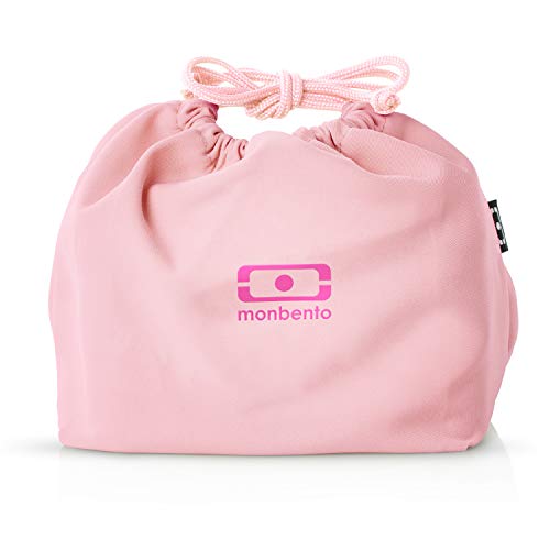 monbento - MB Pochette Litchi Pink Bento Lunch Bag - Polyester Lunch Tote - passend für MB Original MB Square & MB Tresor Bento Boxen von monbento
