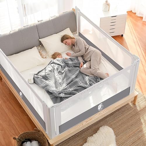 Monkey Mum® Popular Rausfallschutz Bett, Bettgitter, 80-200cm,Stabil,Hoch Bettgitter Rausfallschutz, Rausfallschutz Bett 200cm, Rausfallschutz Boxspringbett, Bettgitter Boxspringbett, Bettschutzgitter von monkey mum