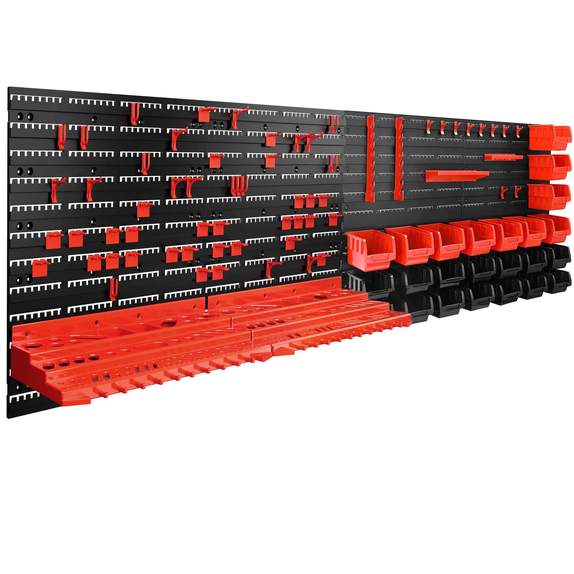Werkzeugwand Schwarz/Rot 97-tlg. inkl. Stapelboxen von Deuba®