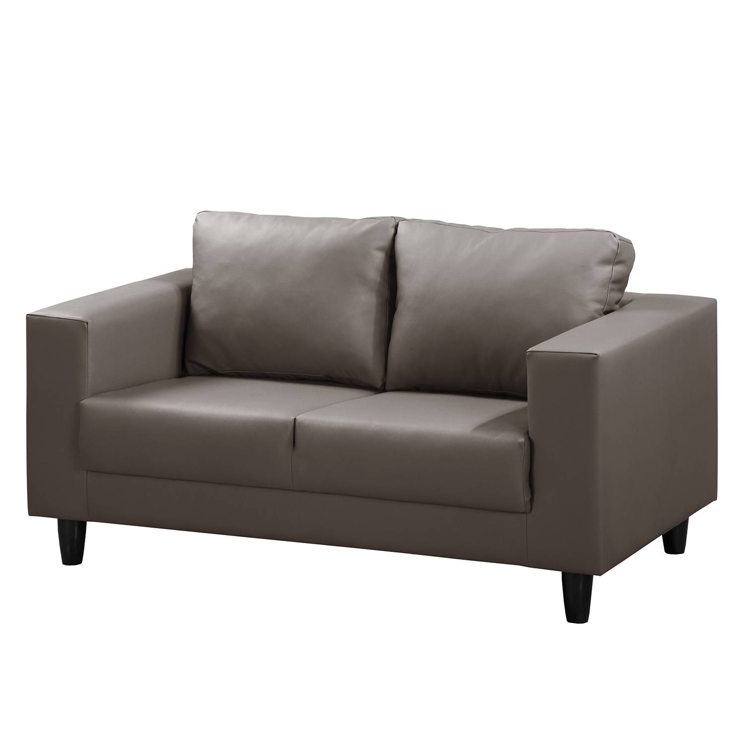 mooved Sofa Bexwell 2-Sitzer Grau Kunstleder 140x78x75 cm von KiYDOO