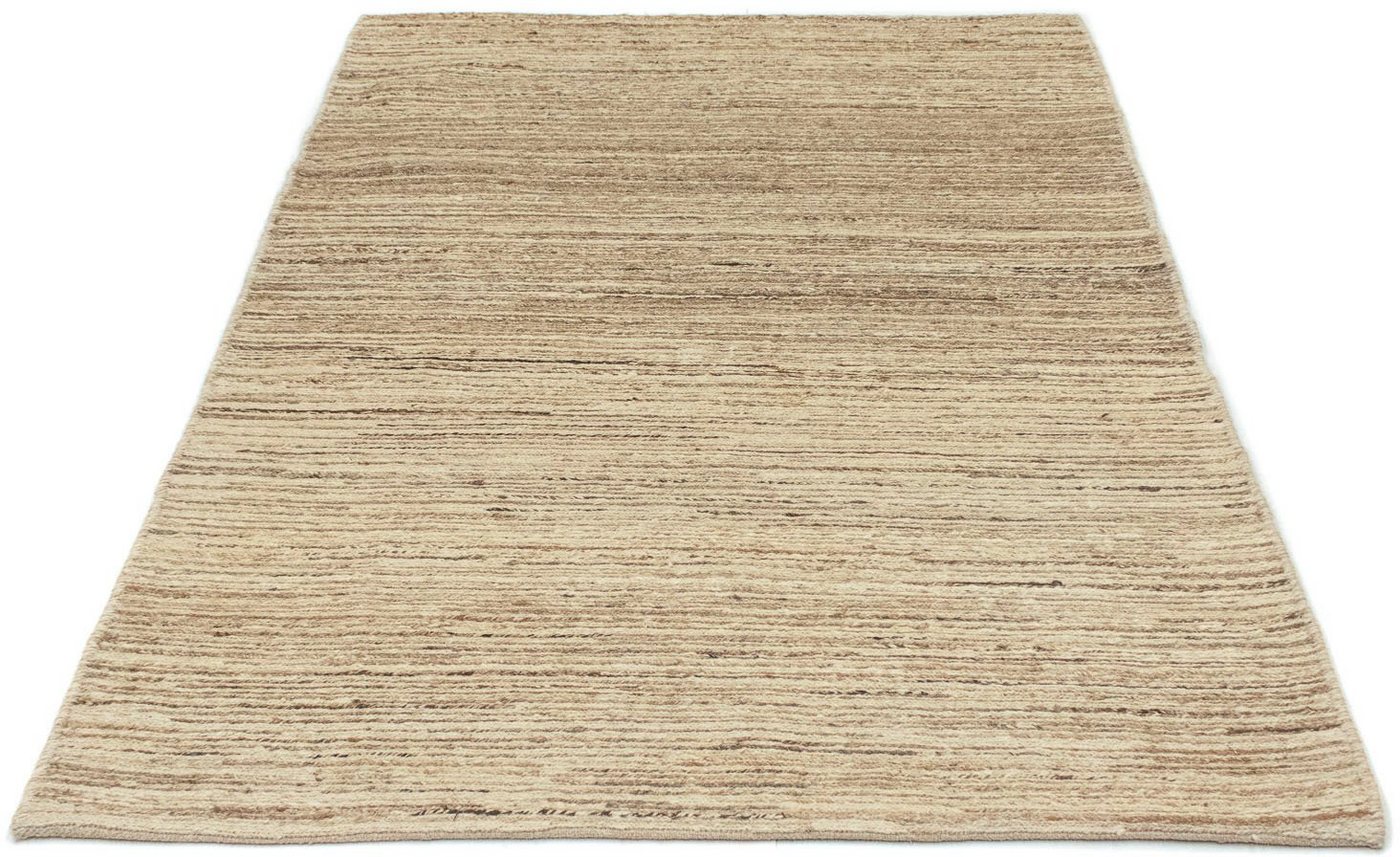 Wollteppich Gabbeh Teppich handgeknüpft naturweiß, morgenland, rechteckig, Höhe: 18 mm, handgeknüpft von morgenland