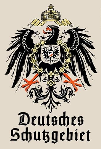 mrdeco Metall Schild 30x40cm gewölbt Deutsches Schutzgebiet Adler Blechschild von mrdeco