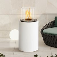 muenkel design Sid [Ethanol Feuerstelle für den Innen- und Außenbereich]: Weiß, 87 cm von muenkel design