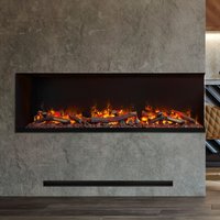 muenkel design wall fire electronic PRO FR 1610 [Opti-myst Elektrokamineinsatz Wandeinbau]: Glasscheibe rechts - ohne Dekoholz - Ohne Heizung - Wasse von muenkel design