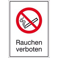 "Rauchen verboten", HxB 371 x 262 mm, Alu von Jungheinrich PROFISHOP