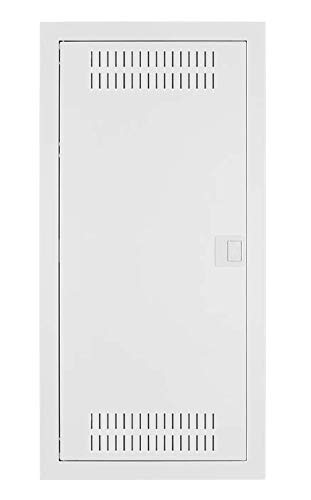 Naka24 Metall Multimediaverteiler Unterputz mit Metalltüren MSF Schutzklasse IP 30 (4x12 Modulen 2014-00S), Weiß von naka24