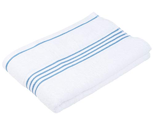 Duschtuch Badehandtuch Baumwolltuch | 100% Baumwolle | Weiß-Blau | 70x140 cm von nicht zutreffend