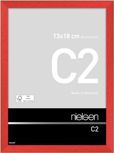 nielsen Aluminium Bilderrahmen C2, 13x18 cm, Tornado Rot von nielsen