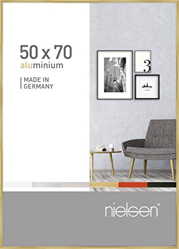 nielsen Aluminium Bilderrahmen Pixel, 50x70 cm, Gold von nielsen